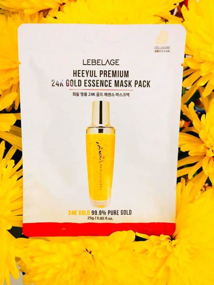Mat Na Tinh Chat Vang LEBELAGE Heeyul Premium 24k Gold Essence Mask Pack 2