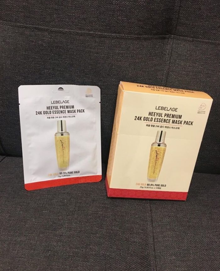 Mat Na Tinh Chat Vang LEBELAGE Heeyul Premium 24k Gold Essence Mask Pack 3