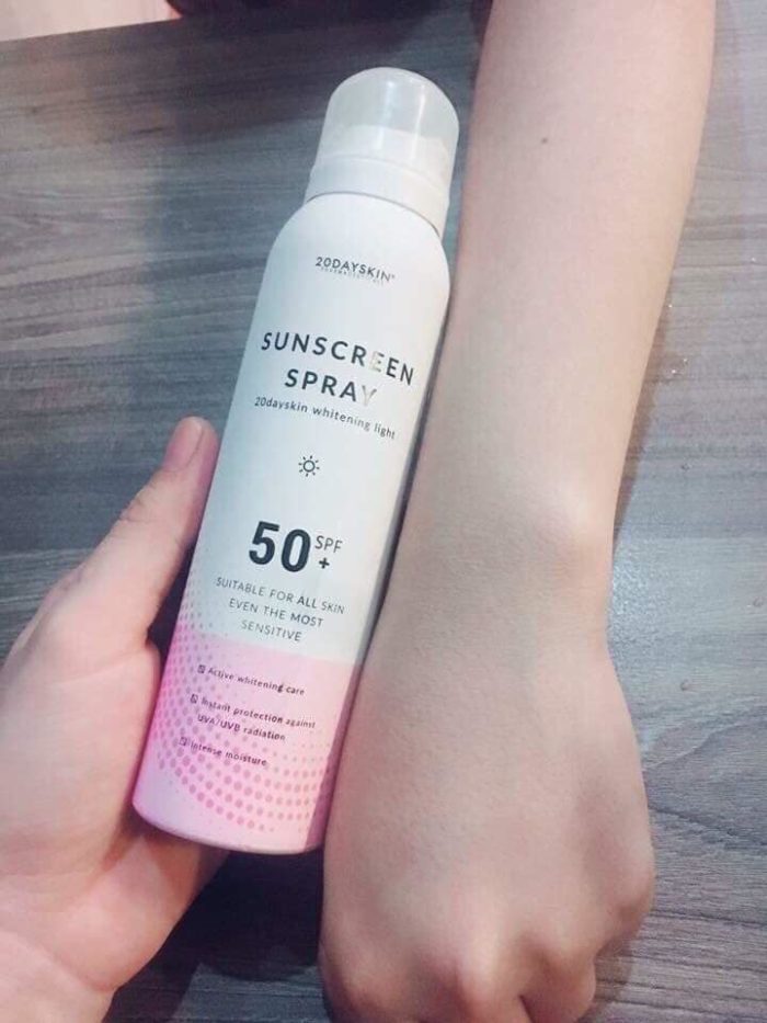 Xit Chong Nang Trang Da 20DaySkin SunScreen Spray 7