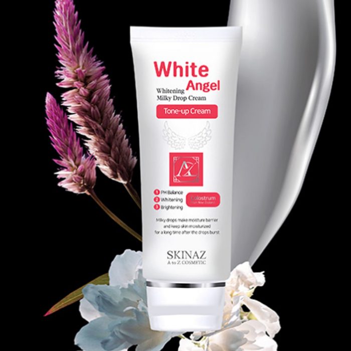 kem duong trang da skinaz white angel whitening milky drop cream 1