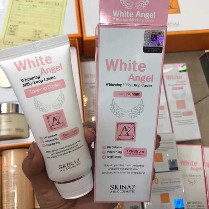kem duong trang da skinaz white angel whitening milky drop cream 2
