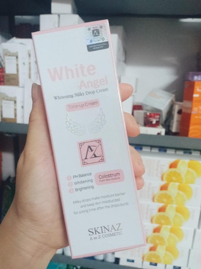 kem duong trang da skinaz white angel whitening milky drop cream 5