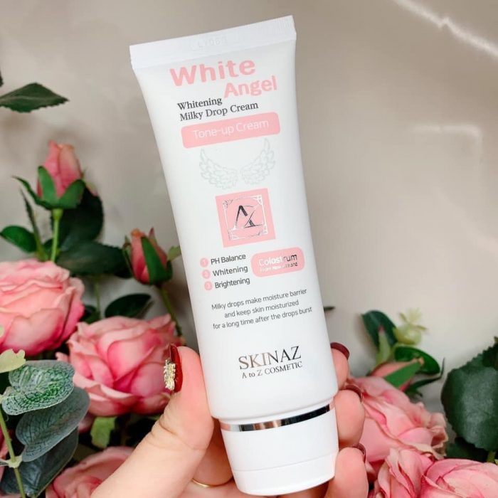 kem duong trang da skinaz white angel whitening milky drop cream 7