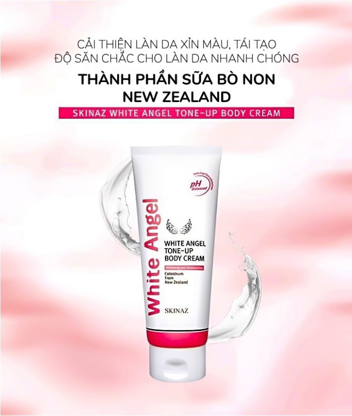 kem duong trang toan than skinaz white angel tone up body cream 1