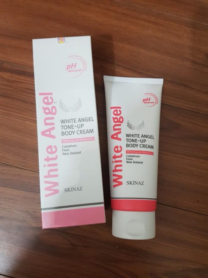 kem duong trang toan than skinaz white angel tone up body cream 6