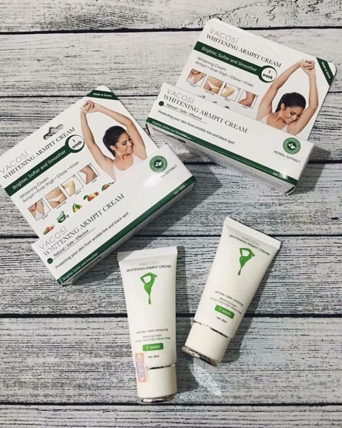kem lam trang vung da duoi canh tay vacosi whitening armpit cream 1