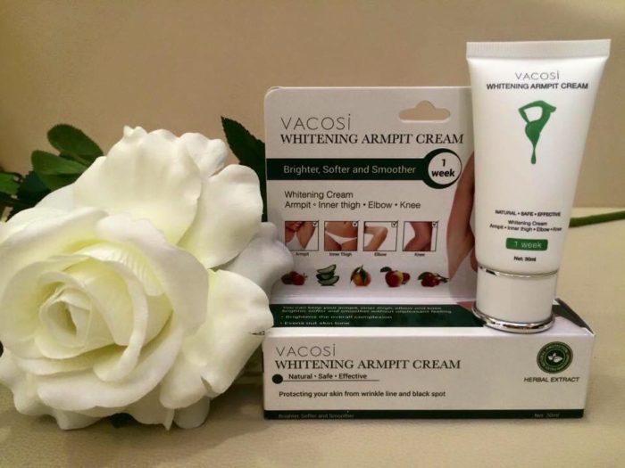 kem lam trang vung da duoi canh tay vacosi whitening armpit cream 12