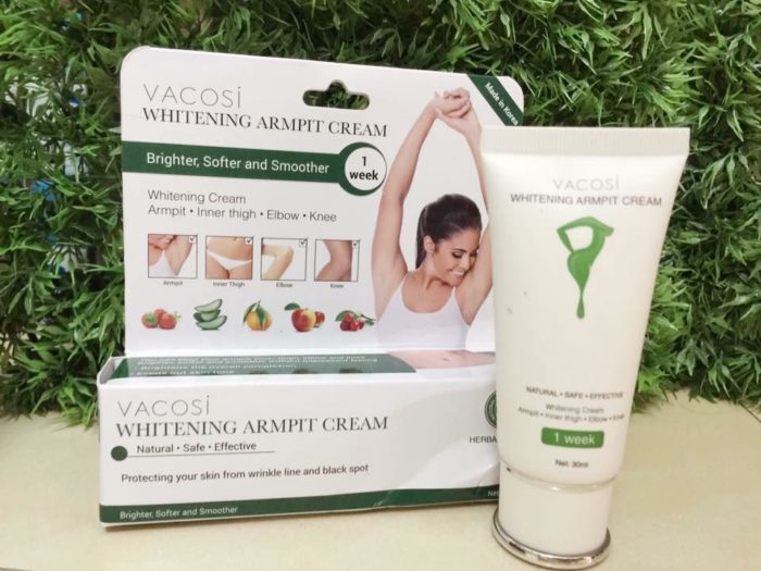 kem lam trang vung da duoi canh tay vacosi whitening armpit cream 2