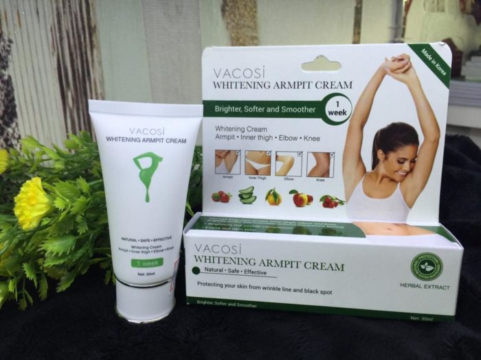 kem lam trang vung da duoi canh tay vacosi whitening armpit cream 5