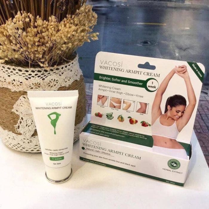 kem lam trang vung da duoi canh tay vacosi whitening armpit cream 6