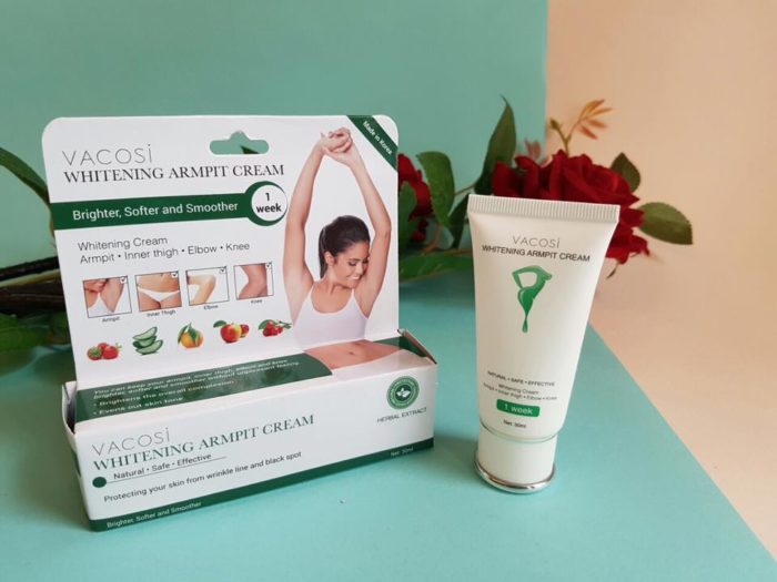kem lam trang vung da duoi canh tay vacosi whitening armpit cream 7