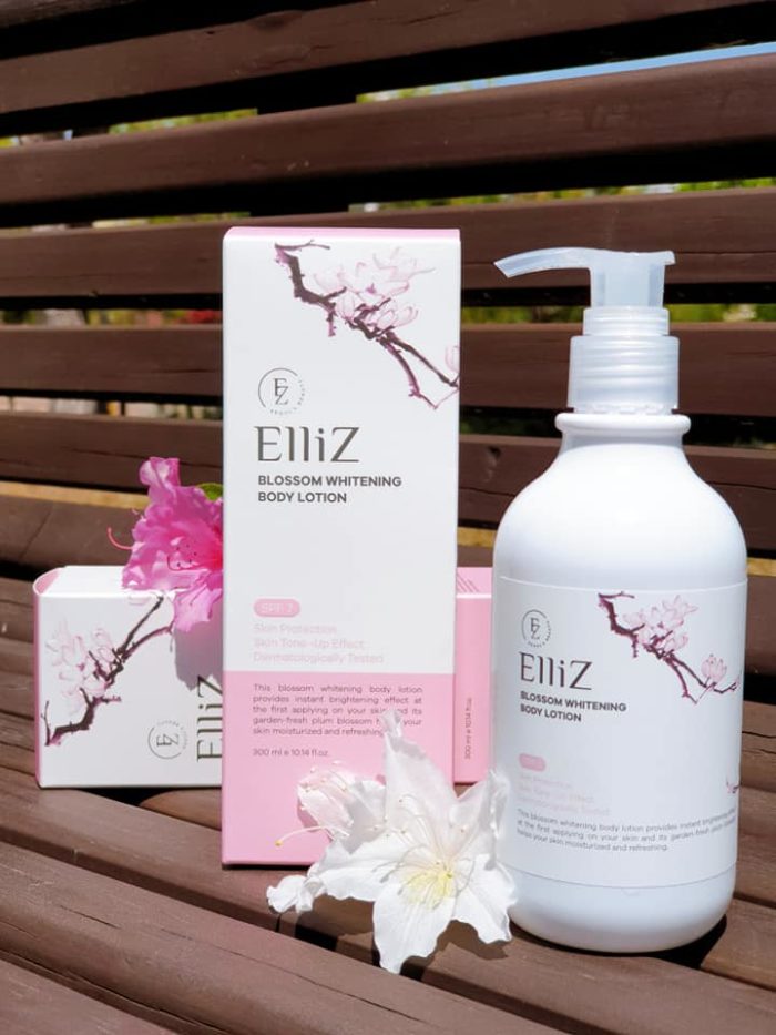 sua duong the elliz blossom whitening body lotion 2