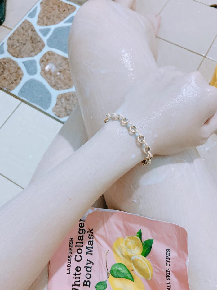 u trang chanh toan than ladies fresh white collagen body mask 7