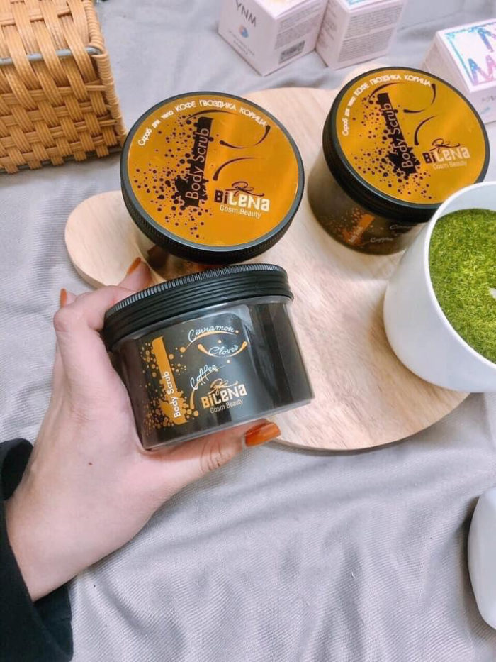 tay te bao chet body coffee scrub bilena 11