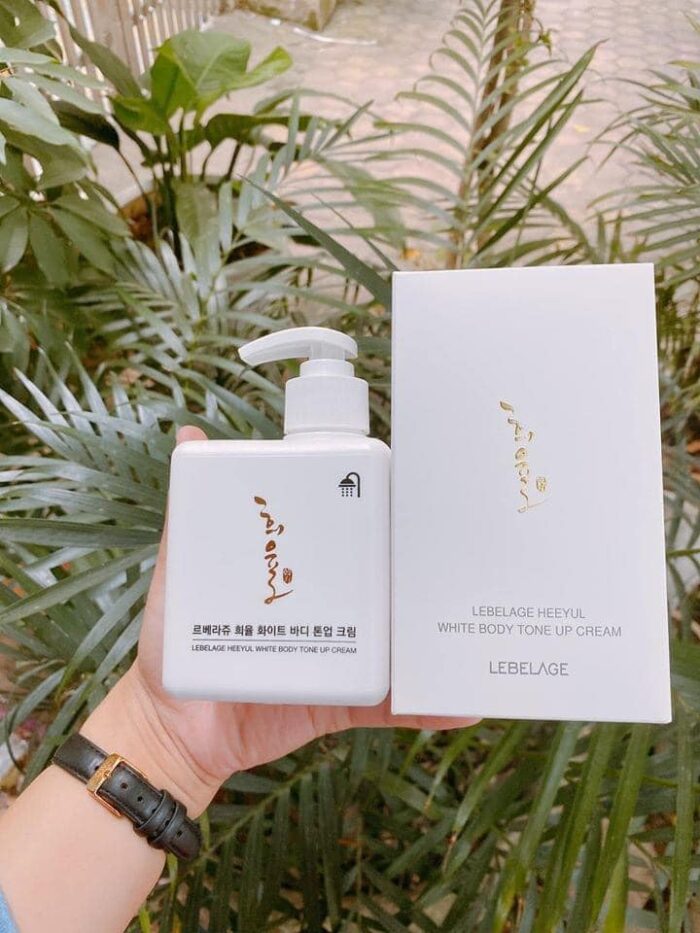 kem duong the kich trang nha nang lebelage heeyul white body tone up cream 8