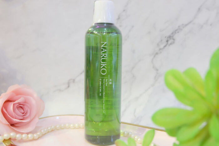 sua tam tri mun tram tra naruko tea tree shine control blemish clear shower gel 2