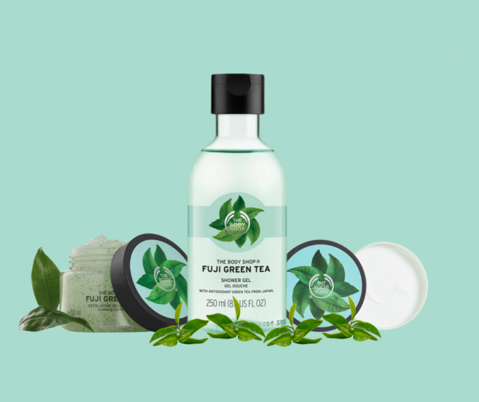 sua tam the body shop fuji green tea shower gel 1