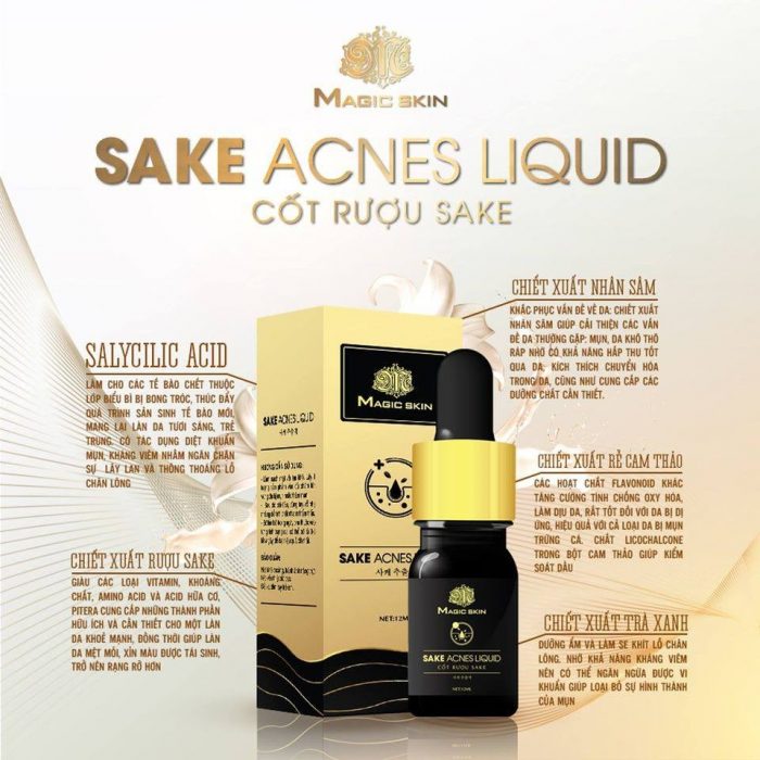 tinh chat ngua mun khong sung magic skin sake acnes liquid 6