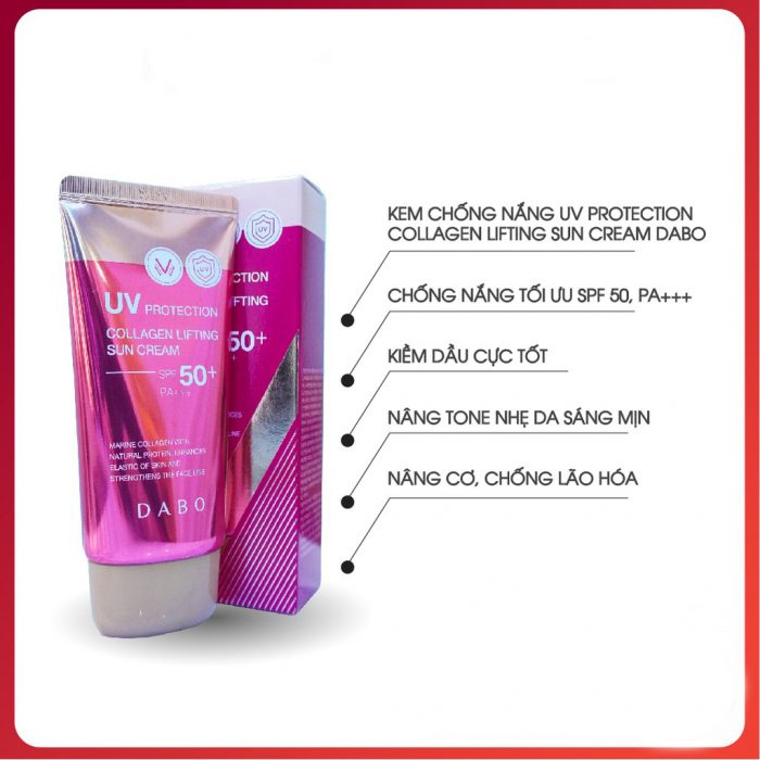 kem chong nang uv protection collagen lifting sun cream dabo spf 50 pa 4