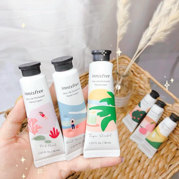 kem duong da tay huong nuoc hoa innisfree jeju life perfumed hand cream 10