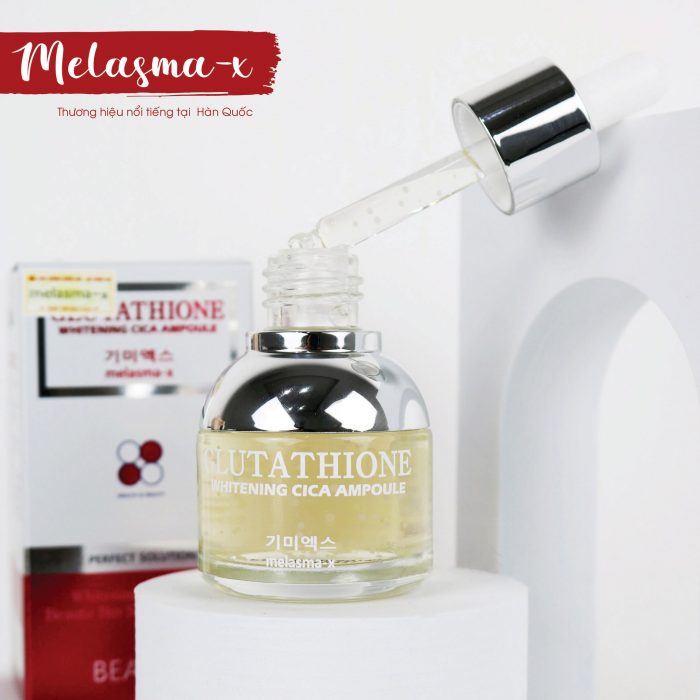 tinh chat trang da melasma x glutathione whitening cica ampoule 10