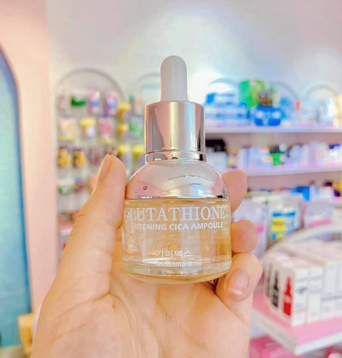tinh chat trang da melasma x glutathione whitening cica ampoule 12