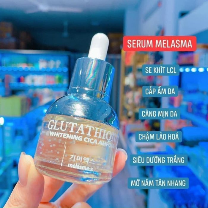 tinh chat trang da melasma x glutathione whitening cica ampoule 4