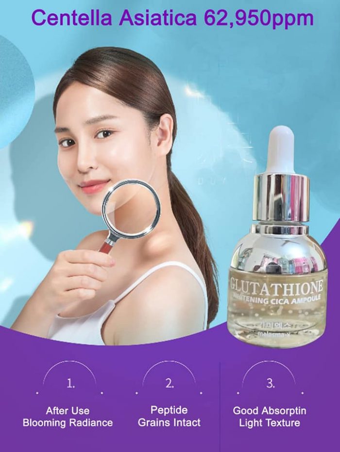 tinh chat trang da melasma x glutathione whitening cica ampoule 6