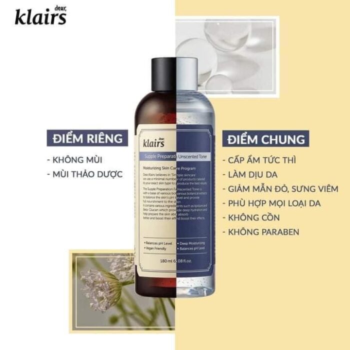 Nước Hoa Hồng Klairs Supple Preparation Unscented Toner