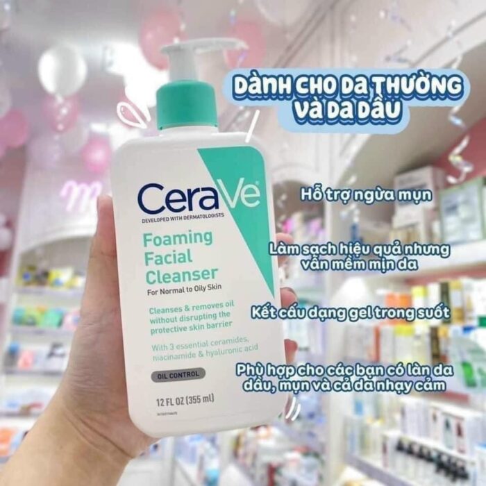 Sữa Rửa Mặt Cerave Foaming Facial Cleanser