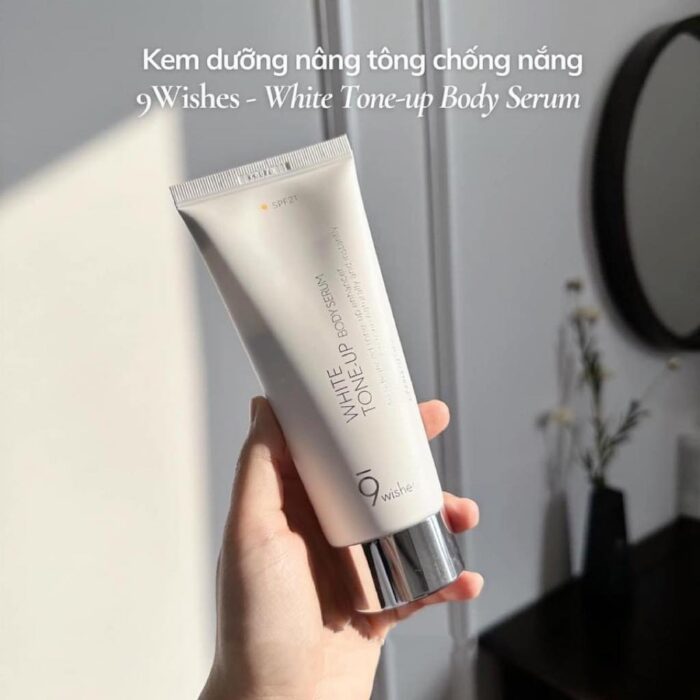 Kem dưỡng trắng body 9wishes White Tone up Body Serum
