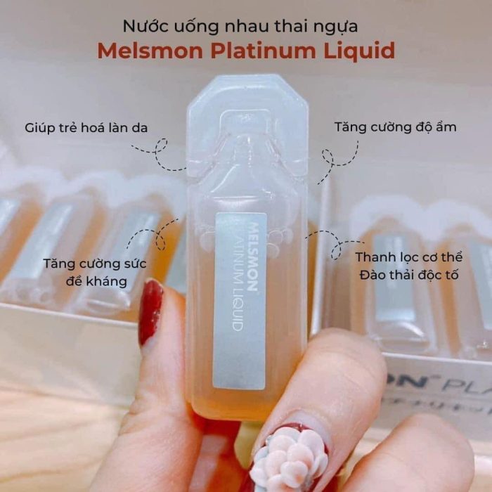 Nước uống nhau thai Melsmon Platinum Liquid Placenta