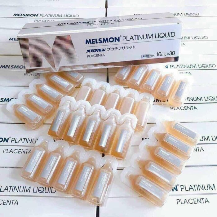 Nước uống nhau thai Melsmon Platinum Liquid Placenta