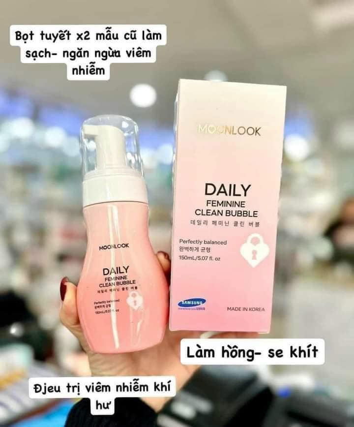 dung dich ve sinh moonlook daily feminine clean bubble1