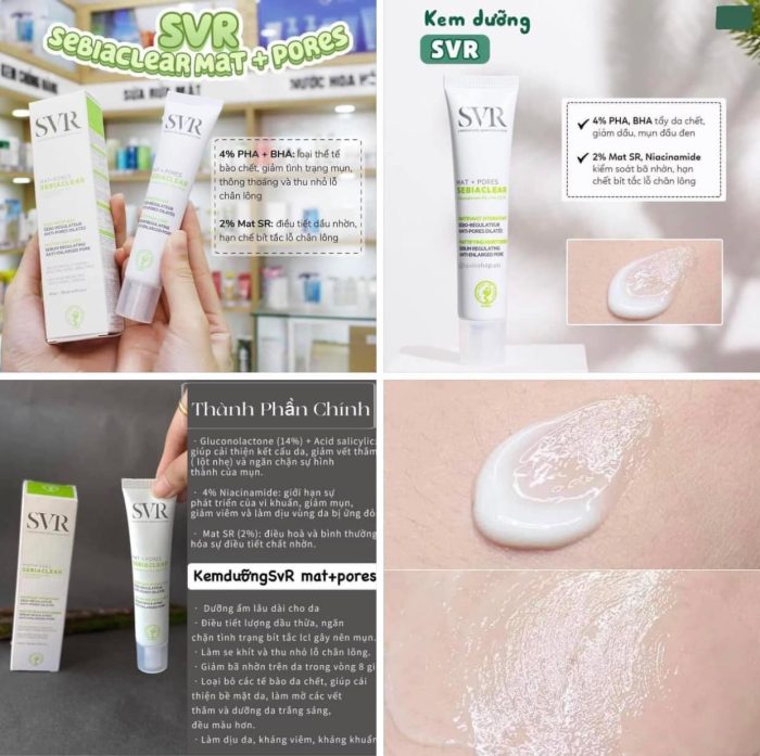 Kem dưỡng SVR Sebiaclear Mat Pores