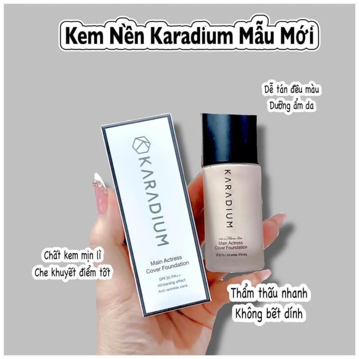 Kem nền Karadium Like a Movie Star Cover Foundation Mẫu Mới