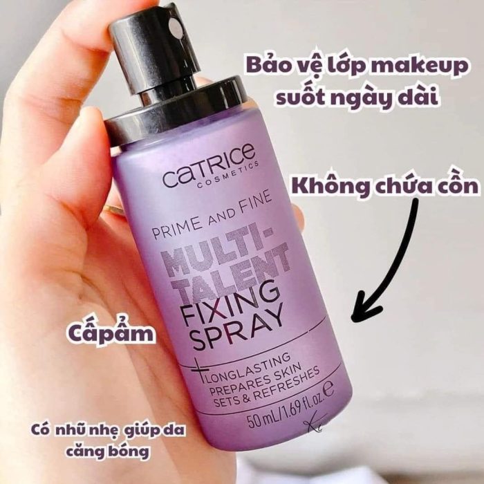 Xịt Khoáng Khóa Nền Catrice Prime And Fine Multitalent Fixing Spray