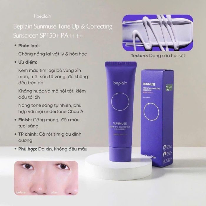 Kem Chống Nắng Beplain Sunmuse Tone Up Sunscreen