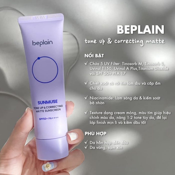 Kem Chống Nắng Beplain Sunmuse Tone Up Sunscreen