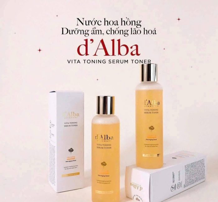 Nước hoa hồng d’Alba Vita Toning Serum Toner