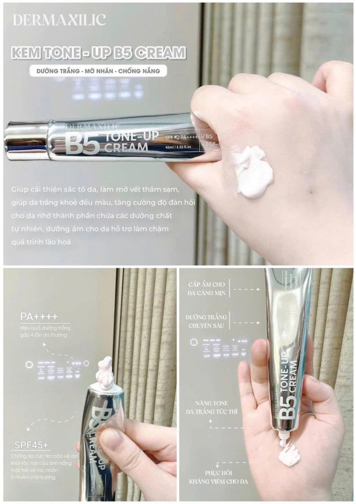 Kem dưỡng Dermaxilic B5 Tone-up Cream
