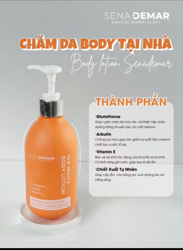 Kem Body SenaDemar 10x White Body Lotion