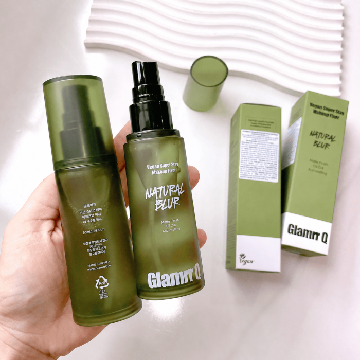 Xịt Khóa Nền Glamrr Q Vegan Super Stay Makeup Fixer