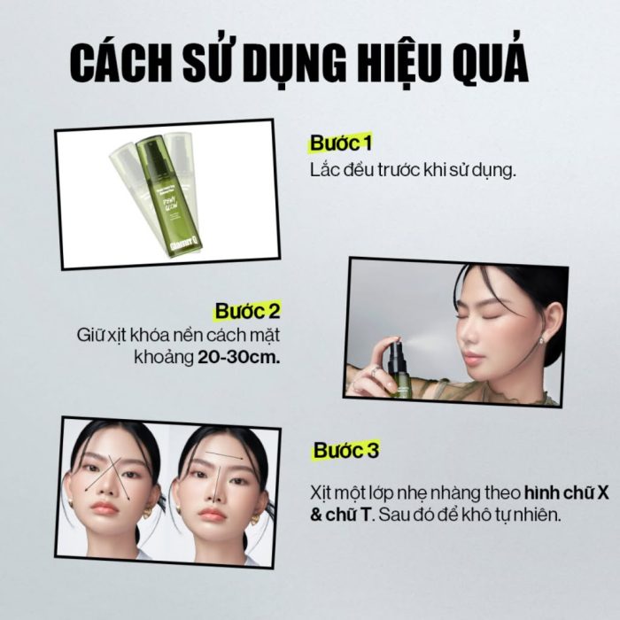 Xịt Khóa Nền Glamrr Q Vegan Super Stay Makeup Fixer