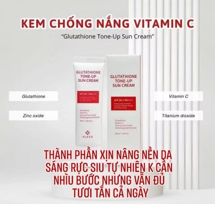 Kem chống nắng Algeo Glutathione Tone-up Sun Cream SPF 50+