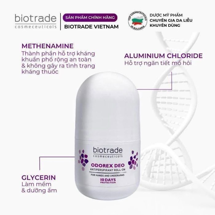 Lăn khử mùi Biotrade Odorex Deo Antiperspirant Roll-on