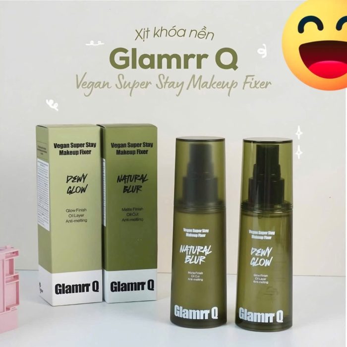 Xịt Khóa Nền Glamrr Q Vegan Super Stay Makeup Fixer