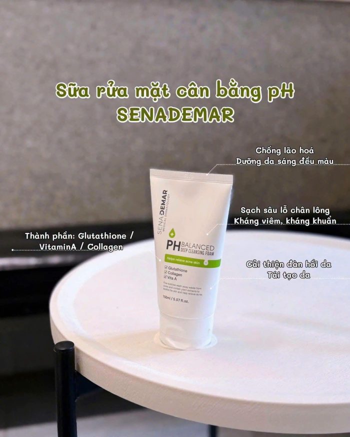 Sữa Rửa Mặt SenaDemar PH Balanced Deep Cleansing Foam