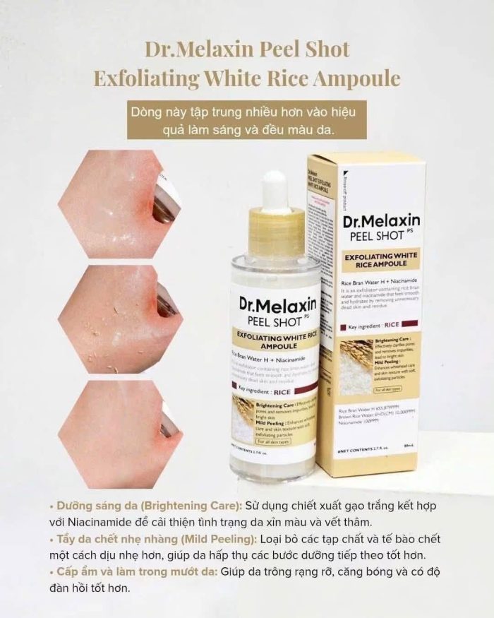 Tinh Chất Tẩy Tế Da Chết Dr Melaxin Peel Shot Exfoliating Ampoule