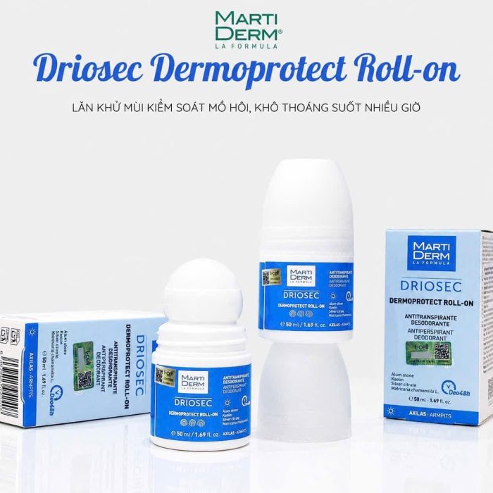 Lăn Khử Mùi Martiderm Driosec Dermoprotect
